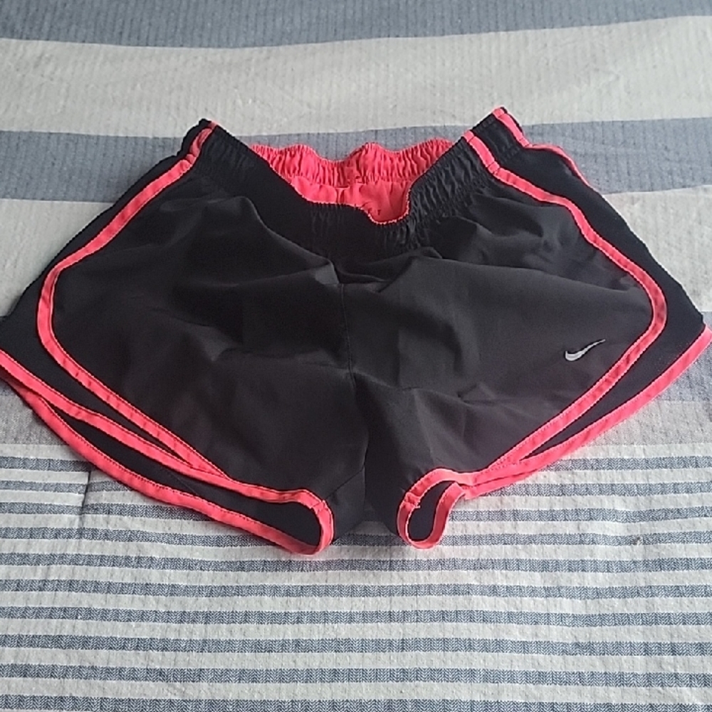 Nike Black and Pink Athletic Shorts